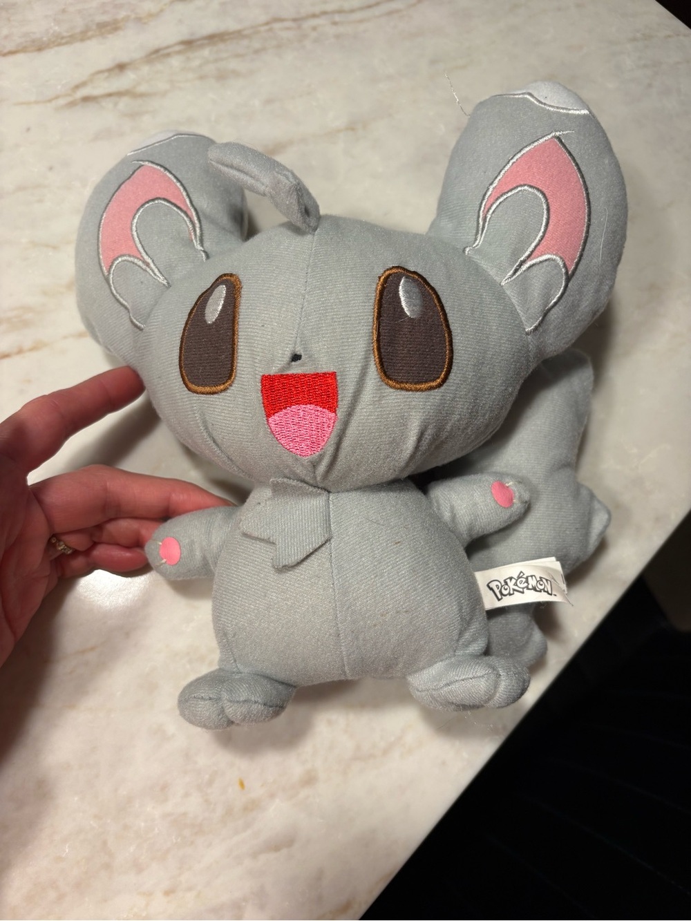 Pokemon Plush Minccino Toy Factory Nintendo Mouse Figure Gray 2014